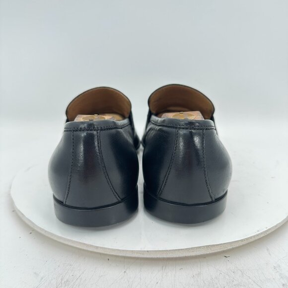Gucci Men Size UK 9.5D US 10 Black Leather Gold Horsebit Slip On Loafer Shoes - Picture 5 of 12